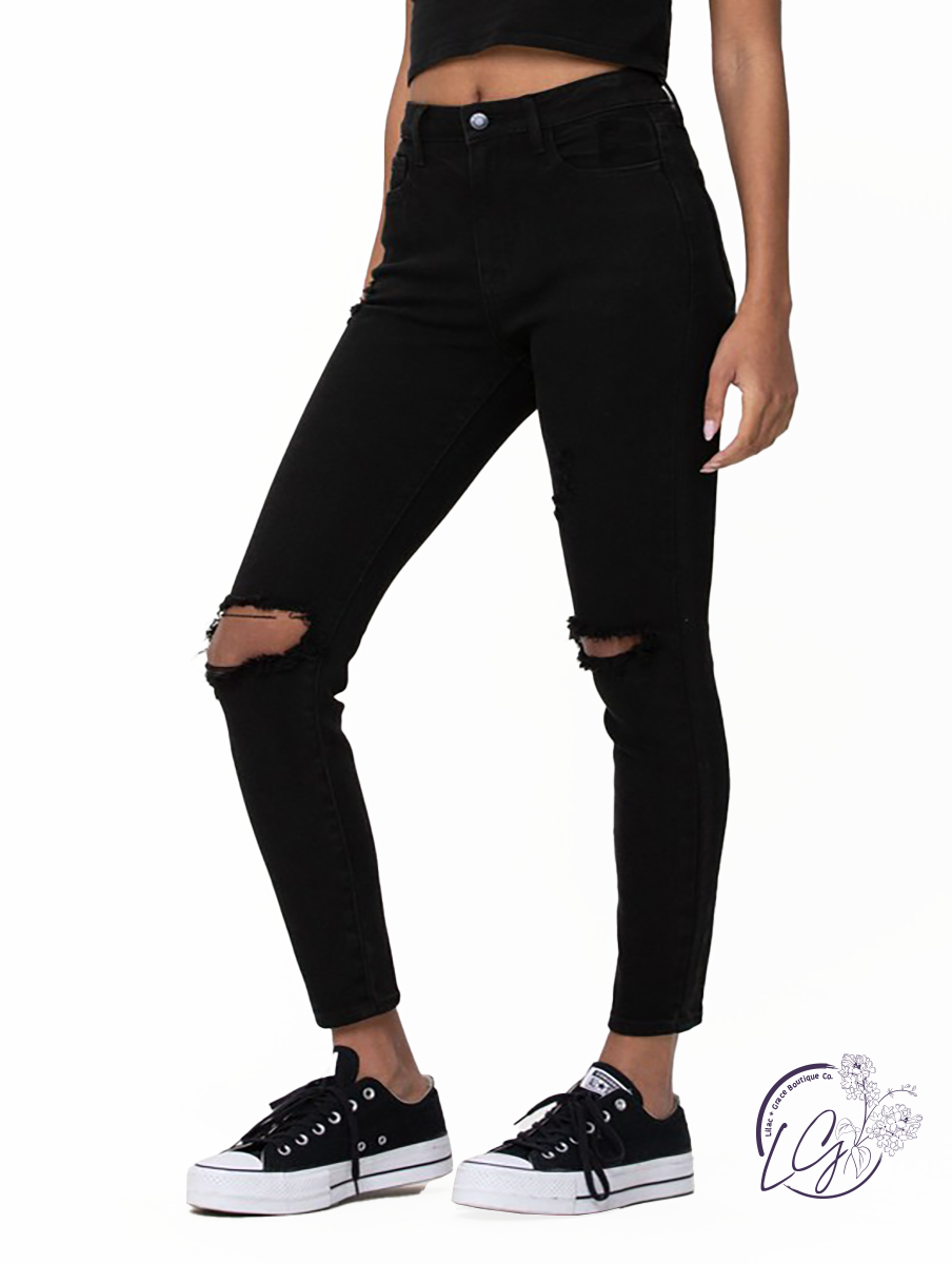 Michelle High-Rise Distressed Skinny by Cello Jeans