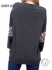 Curvy Crashing Down Leopard Long Sleeve