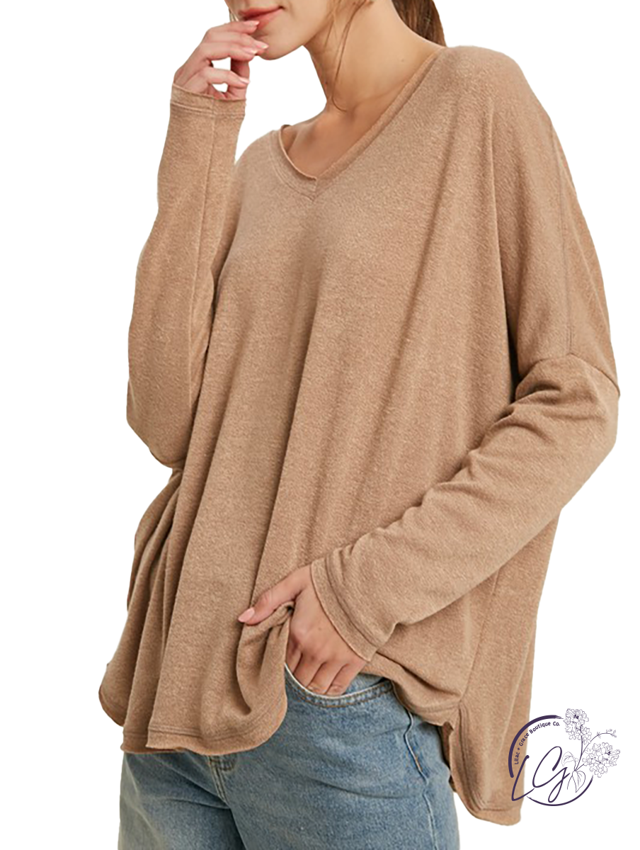 Late Nights Soft V-Neck Long Sleeve