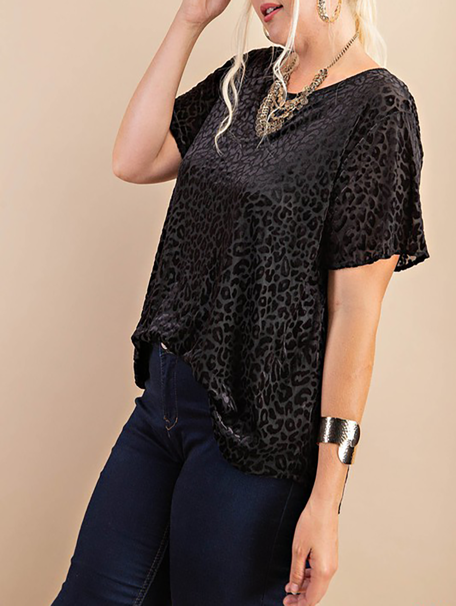 Curvy On The Wild Side Burnout Top