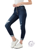 Kiara High-Rise Button Fly Ankle Skinny by KanCan