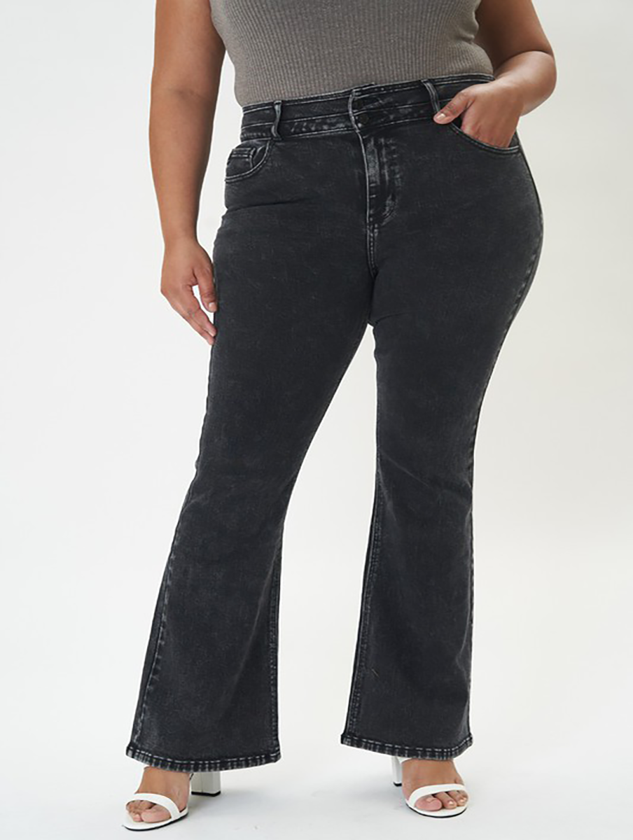 Curvy Kylee Ultra High-Rise Flare Jean by KanCan