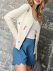 Follow the Flowers Embroidered Knit Cardigan