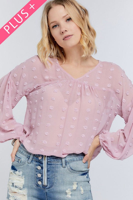 Curvy Until We Meet Again Blouse in Mauve