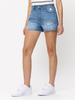 Heidi High-Rise Side Slit Shorts by Cello Jeans