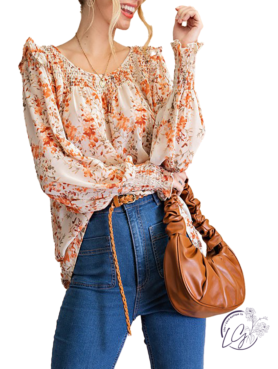 On The Daily Floral Blouse