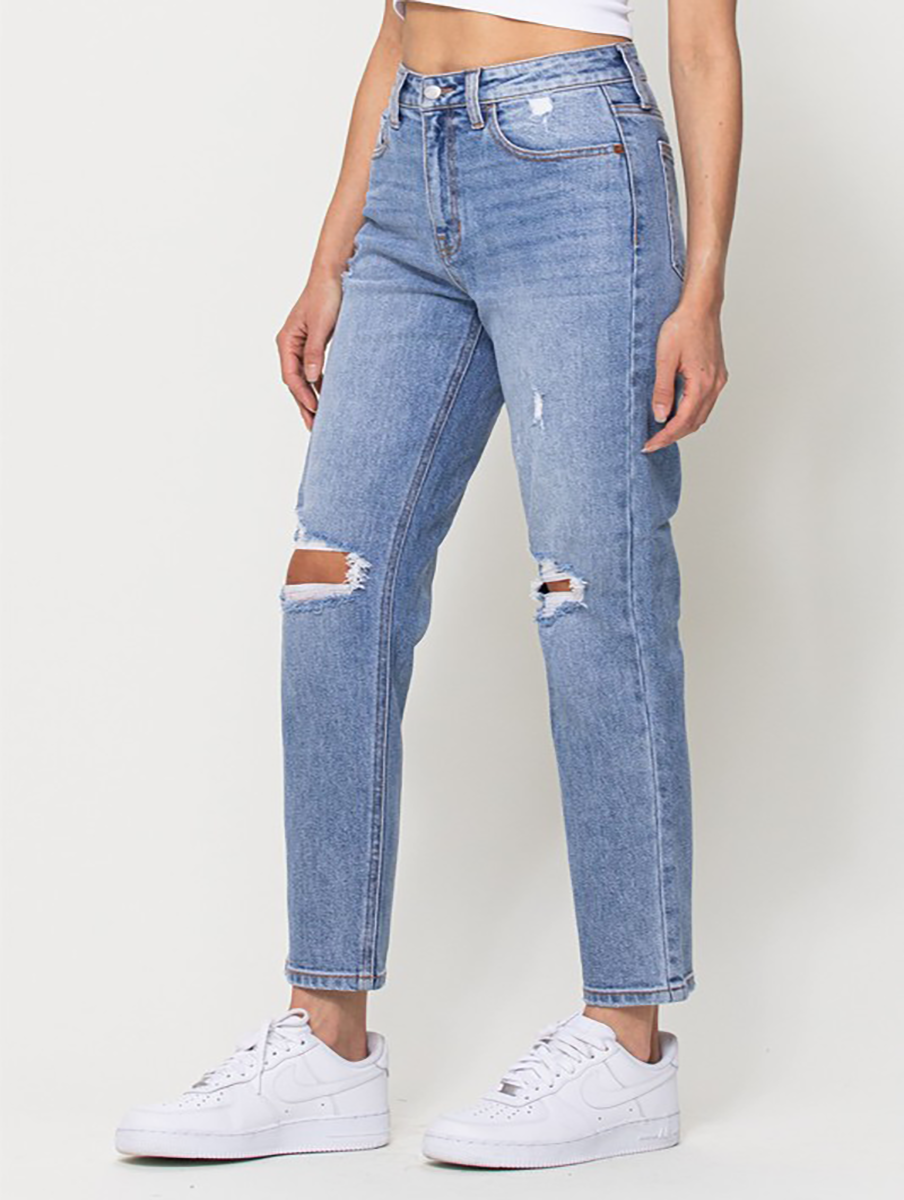 Violet High-Rise Slim Straight by Cello Jeans