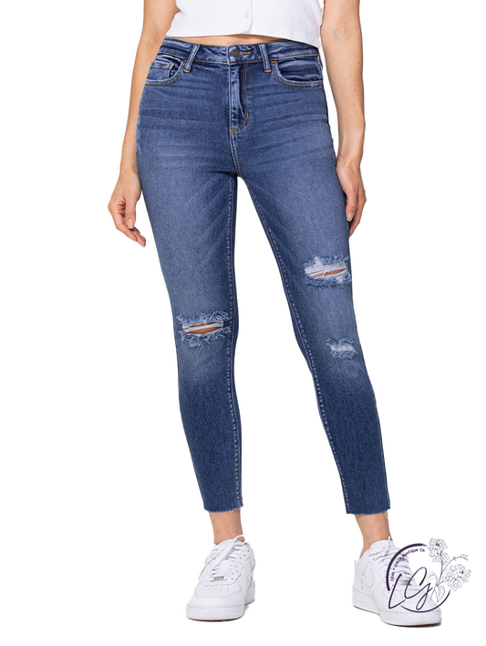 Steph High-Rise Distressed Skinny by Cello Jeans