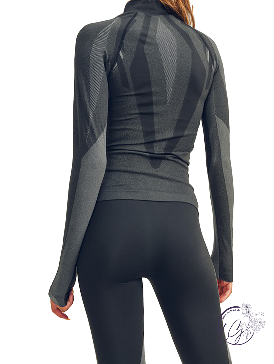 Working From The Gym Seamless Zip-Up Jacket