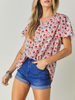 Send My Love Floral V-Neck Top