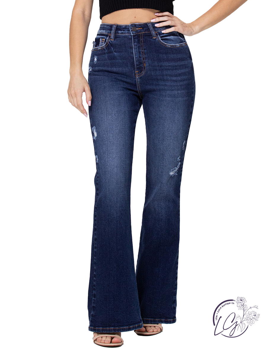 Makayla High-Rise Back Slit Bootcut by Cello Jeans