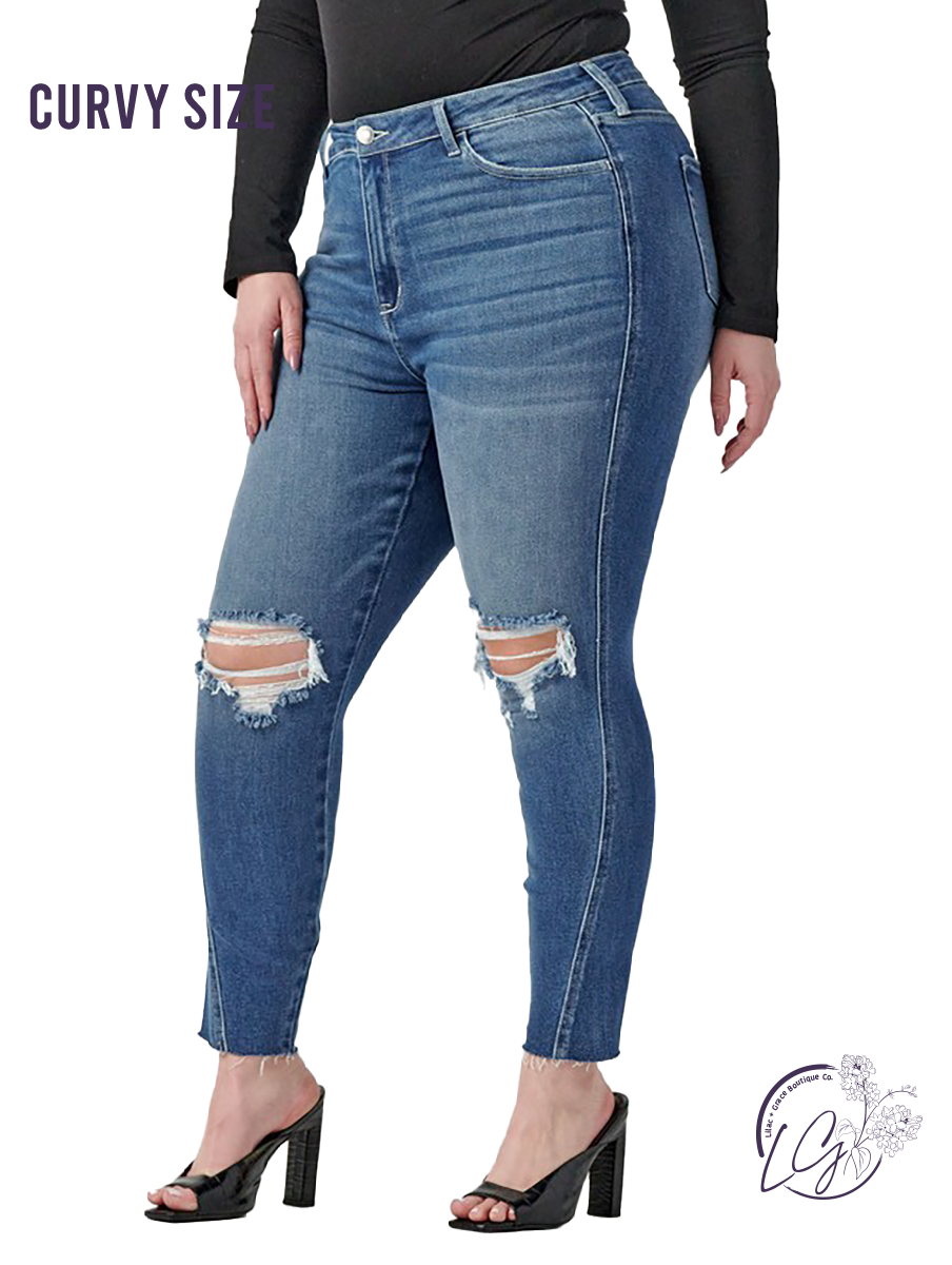 Curvy Willow High-Rise Twisted Seam Skinny by Cello Jeans