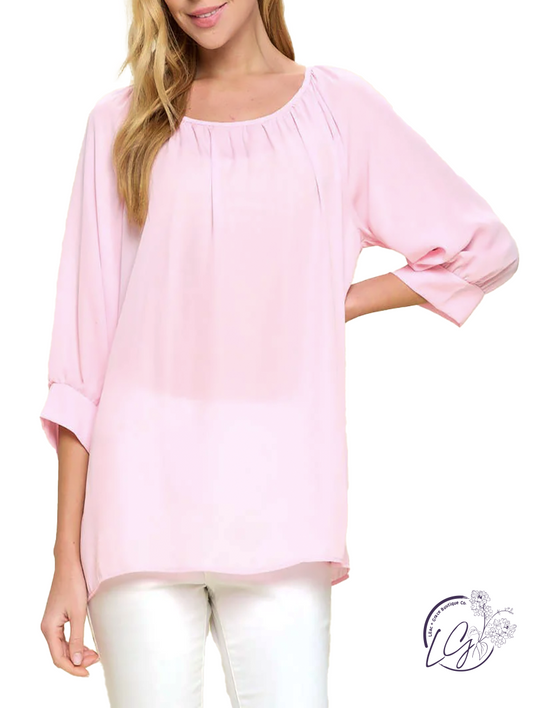 Easy Breezy Bubble Sleeve Blouse