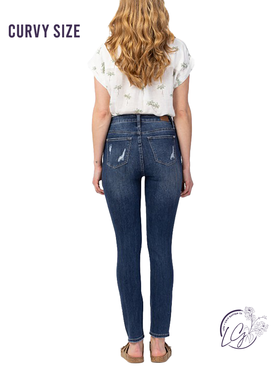 Curvy Macy High-Rise Button Fly Skinny by Judy Blue