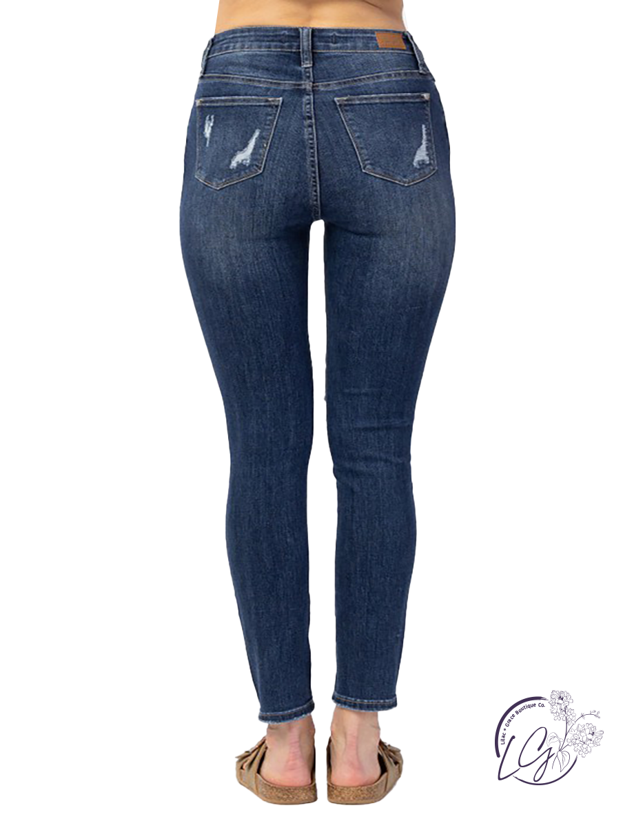 Macy High-Rise Button Fly Skinny by Judy Blue