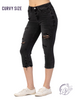 Curvy Remi High-Rise Distressed Capri by Judy Blue