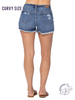 Curvy Sylvia High-Rise Sun Embroidery Shorts