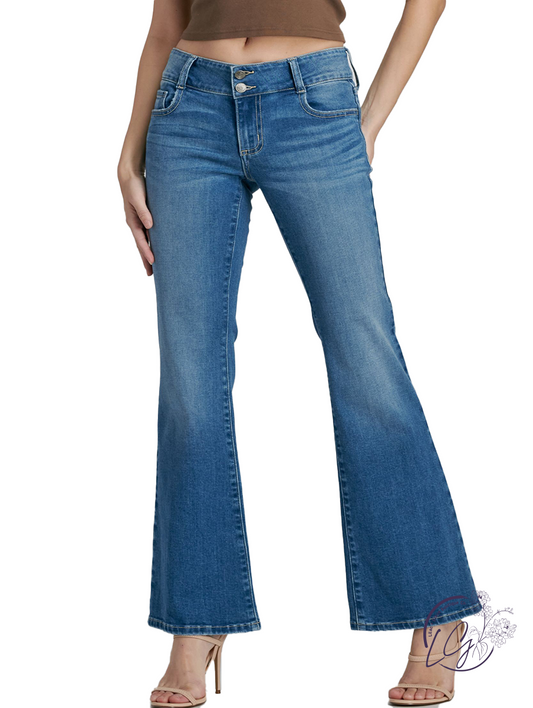 Monica Mid-Rise 2 Button Flare by Cello Jeans