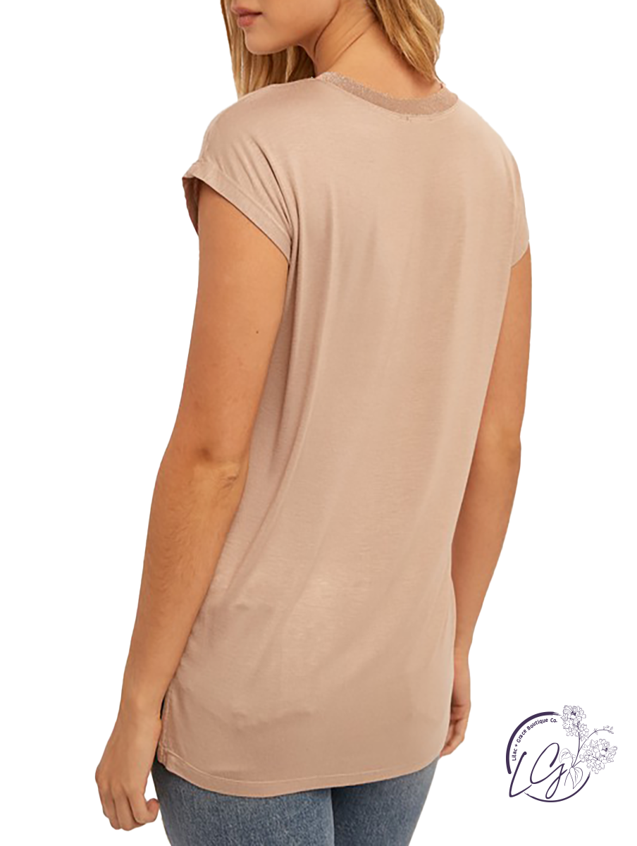 Sweetness Overload Relaxed Basic V-Neck