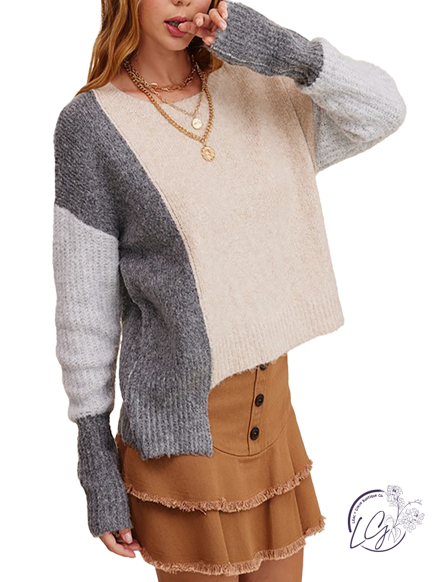 Perfect Execution Color Block Sweater