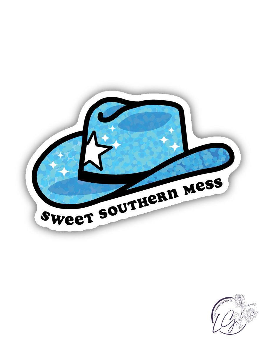 Sweet Southern Mess Cowboy Sticker