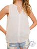 Telling A Story Textured Sleeveless Blouse