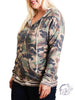 Curvy My World Camo Zip-Up