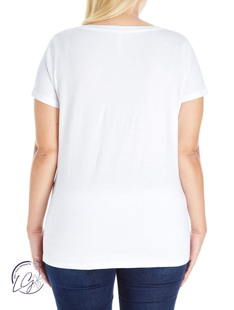 Signature Curvy Basic V-Neck Tee