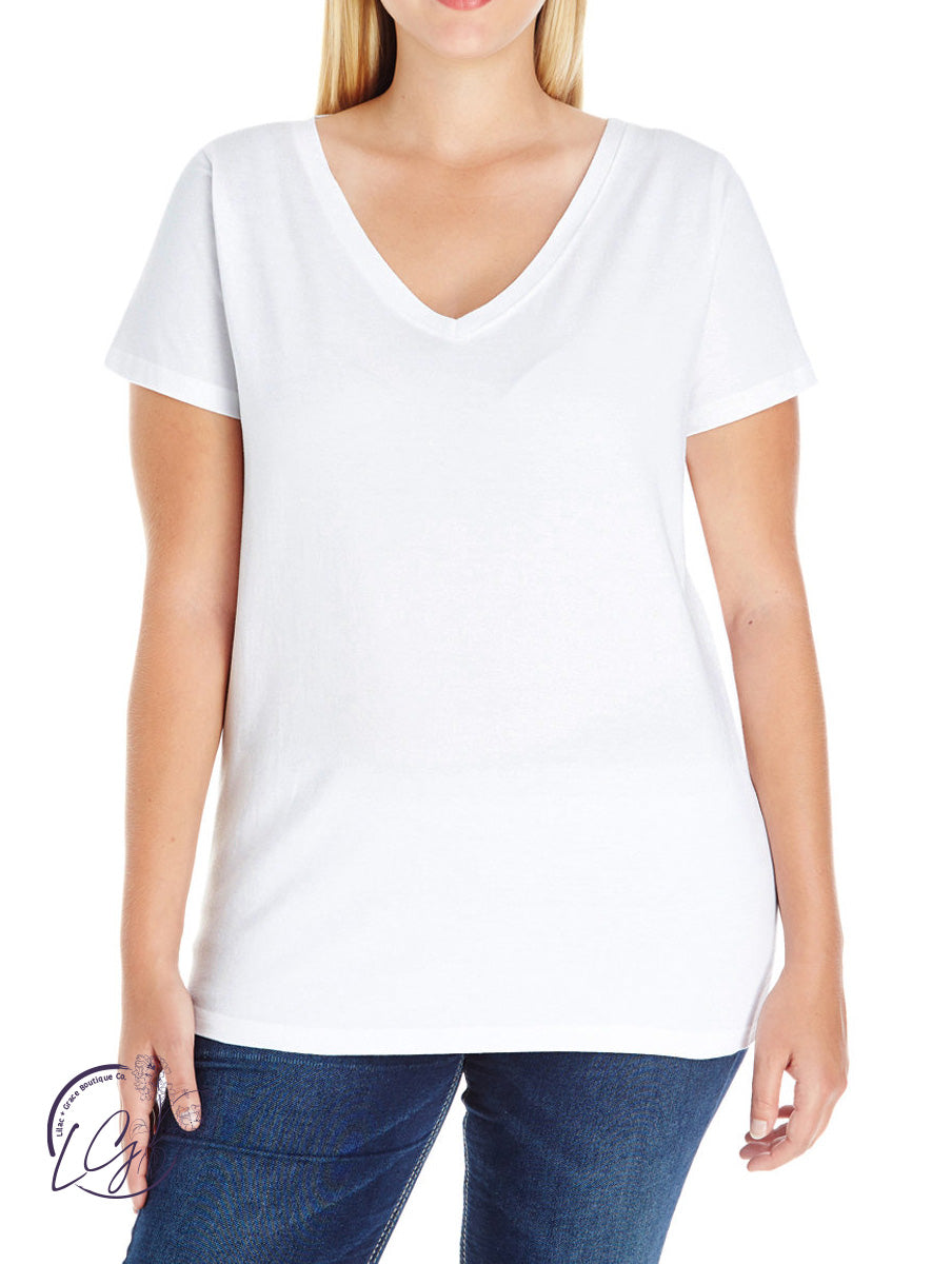 Signature Curvy Basic V-Neck Tee