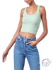 My Things Cropped Ribbed Tank Top