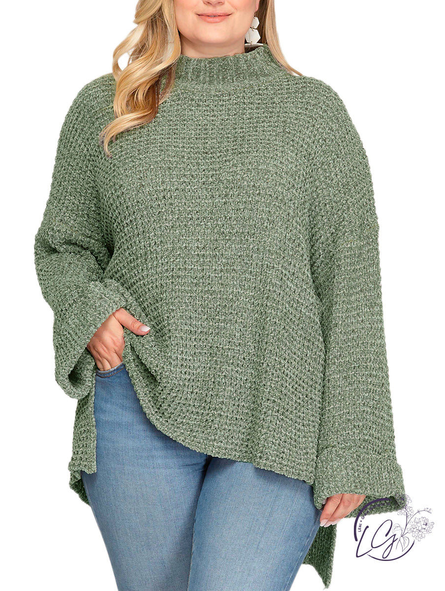 Curvy Feeling Great Mock Neck Sweater