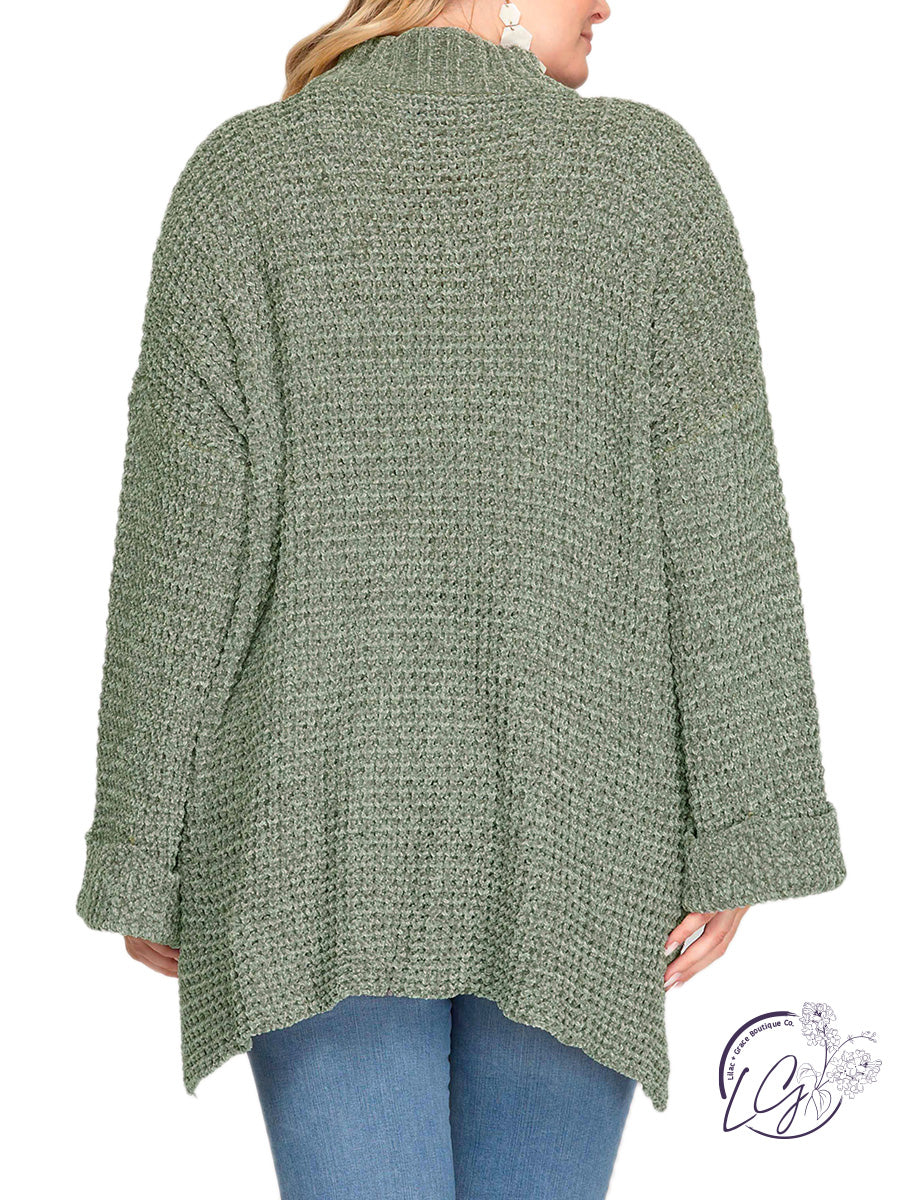 Curvy Feeling Great Mock Neck Sweater