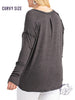 Curvy Daytime Blues Long Sleeve