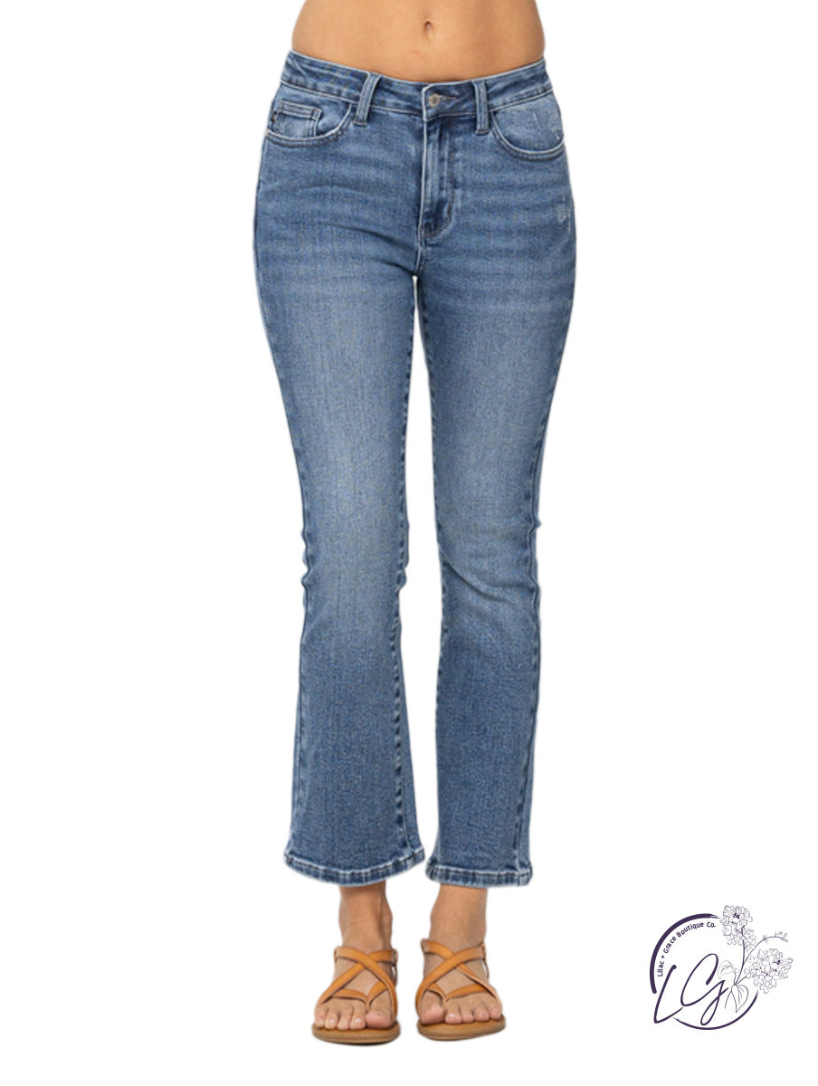 Demi Mid-Rise Crop Bootcut by Judy Blue