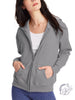 Curvy Signature Zip-Up Sweatshirt in Heather Grey