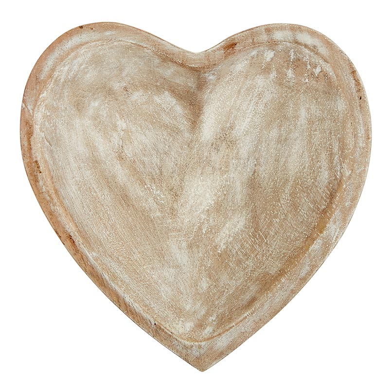 White Wooden Heart - Small