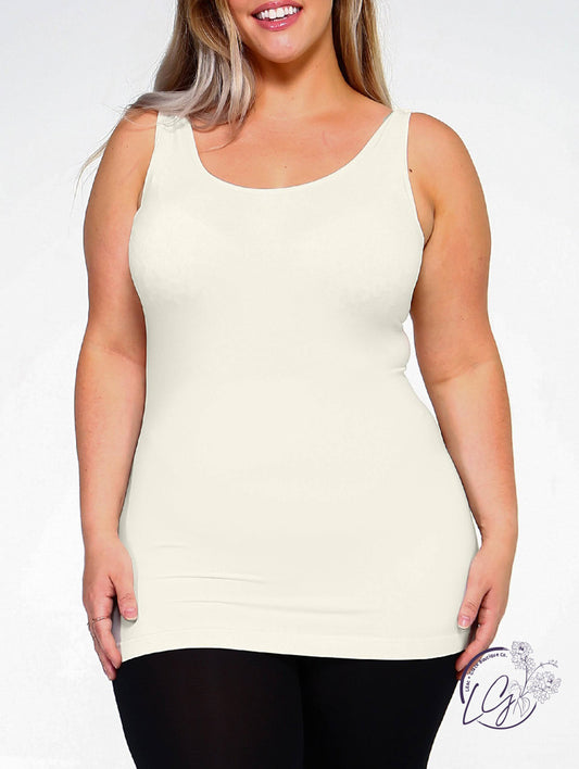 Basic Seamless Tank in Ivory (SALE)