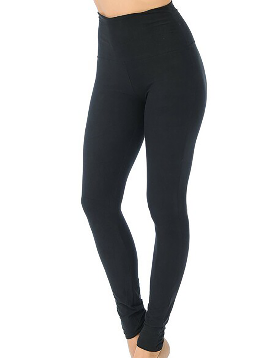 Buttery Soft Basic Solid High Waisted Legging in Black