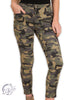 Camo Moto Pants with Zipper Front