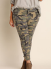 Curvy Camo Moto Pants with Zipper Front