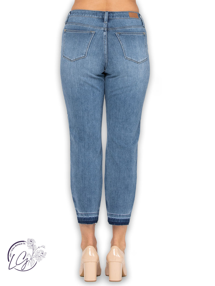 Danielle Undone Hem Boyfriend Jean By Judy Blue