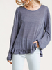 Darling Delight Ruffle Long Sleeve in Denim