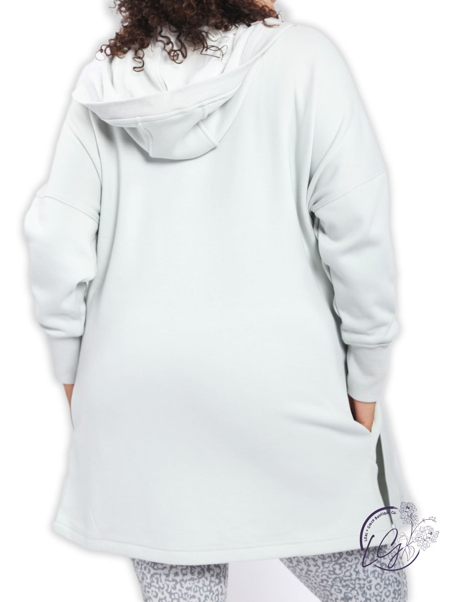 Curvy Longline Cardigan with Fleece Lining