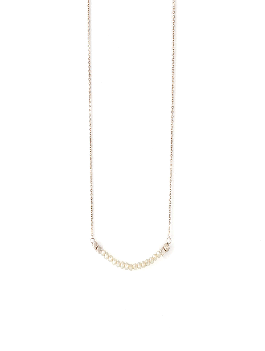 Light Multi Color Rounded Bar Necklace