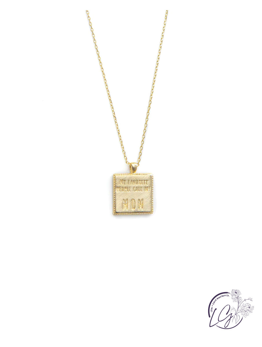 Call Me Mom Necklace