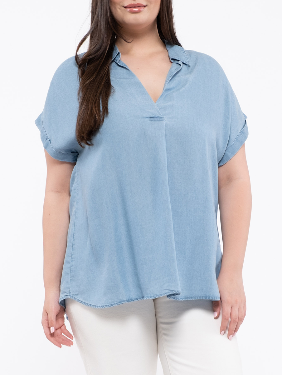 Curvy Living Fearlessly Short Sleeve Top