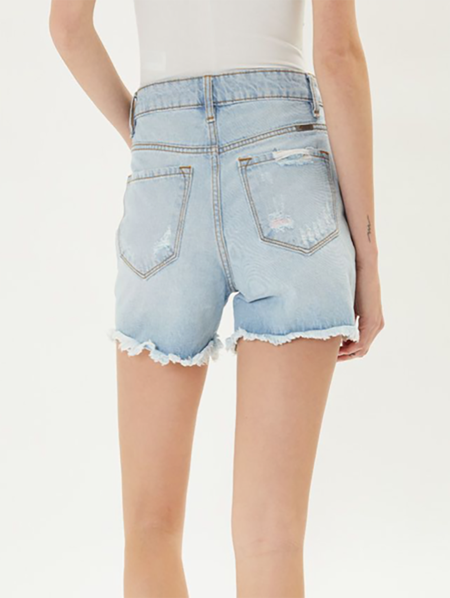 Peyton High Rise Denim Shorts By KanCan