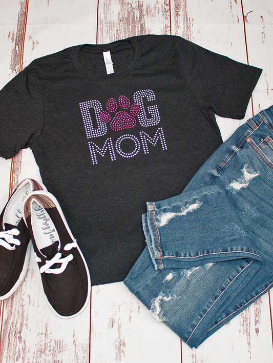 Rhinestone Dog Mom Tees & Hoodies