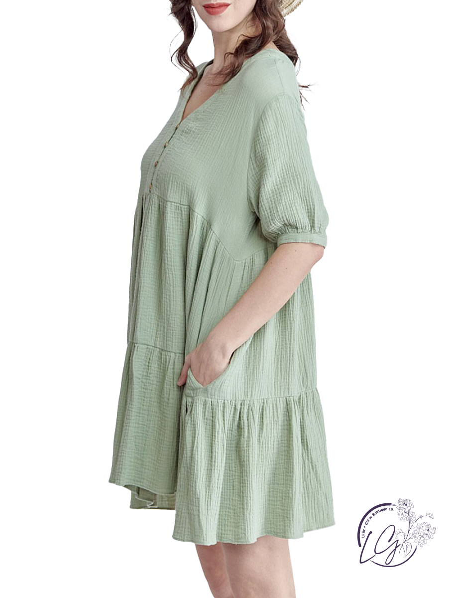 Natural Confidence Tiered Dress