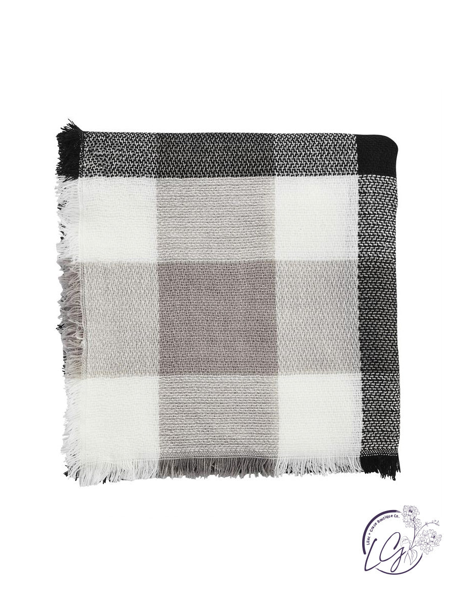 SQUARE PLAID SCARF